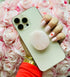 CRYSTALFY Grips by Crystal Phone Grip Holder & Expanding Kickstand-Natural Gemstone Swappable Top