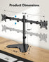 HUANUO 32 inches 17.6lbs 2 Dual Monitor Stand up to per Arm, High-Grade Aluminum Free Standing Dual Monitors Mount