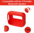 co2CREA Silicone Cover Case for JBL Go 4 Waterproof Bluetooth Speaker, Portable Travel Case with Carabiner (Red Case)