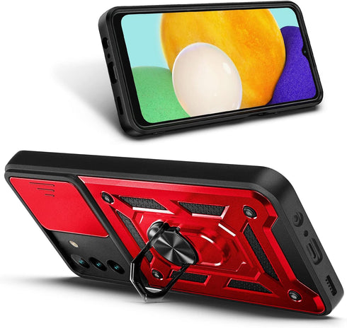 NZND Case for Samsung Galaxy A13 5G with Tempered Glass Screen Protector, Full-Body Protective Military-Grade