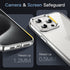 JETech iPhone 15 Pro Max Case (Clear) - Non-Yellowing Shockproof Bumper Cover with Anti-Scratch Clear Back