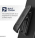 Encased Magnetic Case with Holster for iPhone 12 / 12 Pro, Belt Clip Compatible with MagSafe (Clear)