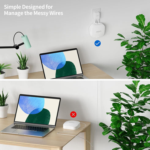 Relassy Wall Mount Holder for eero Pro 6e/Pro 6 - Outlet Wall Stand Bracket, Compatible with eero Pro 6 Mesh Wi-Fi