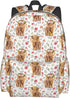 Zisqerts Backpack 16 Inches Backpack Highland Cow Lightweight Travel Laptop