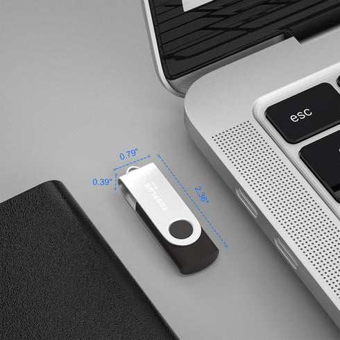 TOSPLUS 2.0 2Pack 8GB USB Flash Drive Thumb Drives Memory Stick Jump Drive Zip Drive Black