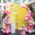 Jnbasdffb Summer 6.6 Lemon Wedding Arch Cover, Stretchy Spandex Arch Backdrop Stand Covers FT, Modern Oil Painting