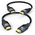 8K HDMI 2.1 Cable 0.5FT6Inch2-Pack, Ultra High Speed 48Gbps HDMI Cord, Support