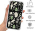 Witchy Skull Art Case Compatible with iPhone XR, Aesthetic Dark and Green Witchcraft Skeleton Bones Case for iPhone XR for Teens Men and Women, Trendy Cool TPU Bumper Phone Case Cover
