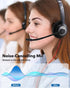 Headset (USB+3.5mm, JIAMQISHI USB with Microphone for PC, On-Ear Computer Laptop Headphones with Noise Cancelling
