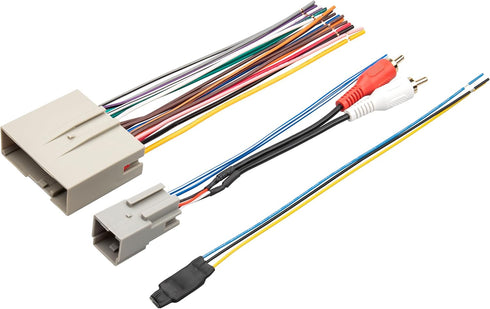 RED WOLF Radio Stereo Wiring Harness with 12 Volt to 5 Volt