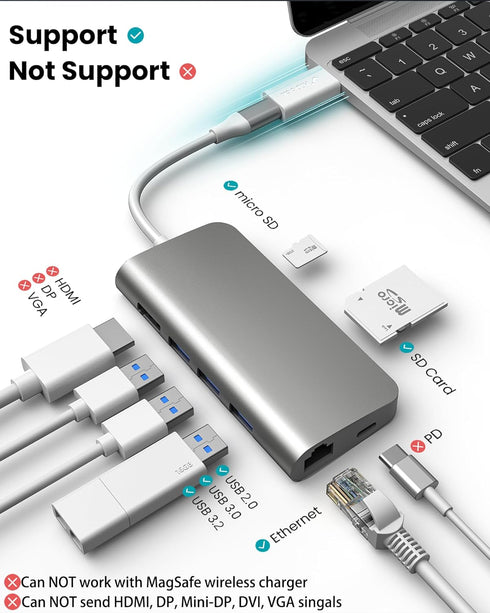 USB to USB C Adapter, USB 3.2 10Gbps, USB C Female to USB Male, Compatible with iPhone, Samsung Galaxy, Laptop PC, Fast