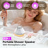 Gsou 5 4 IPX6 Shower Speaker Bluetooth Waterproof with White Noise Sounds & LED Light Modes | Portable Speaker