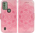 Asuwish Wallet Case for Wiko Voix U616AT - Leather Flip, Tempered Glass Protector, Card Holder, Flower Design, Rose