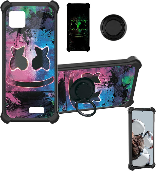 Cloud Mobile Stratus C7 Case, Compatible Cover with Tempered Glass Screen Protector, Hard PC + Soft Silicone, Luminous