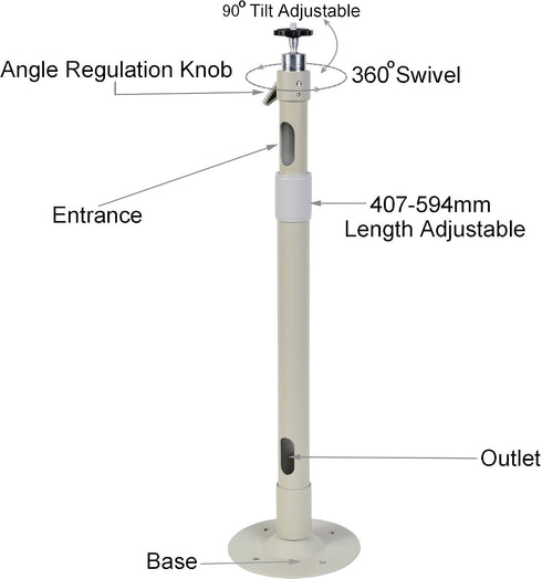 VideoSecu 1/4 20 MCB24 1XS Security Camera Wall Ceiling Mount Bracket Stand Tilt Swivel Mounting Device for Some Mini