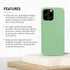 EMF Protection Liquid Silicone Shungite Case for iPhones - 5G Shield Reduction, Lightweight Protective Cover (Green, 13)