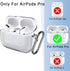 Clear for AirPods Pro Case 1st Cover 2019 Cleaning Pen Accessory Kit, 16 in 1 Set Transparent TPU Silicone Protective Case for AirPods Pro Charging Case with Keychain Compatible with AirPods Pro Case