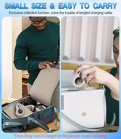 Oura Ring Gen3 Charger Silicone Protector Cover, ONLY Cover with Cord Winder, Charger Organizer for Oura Ring Gen3