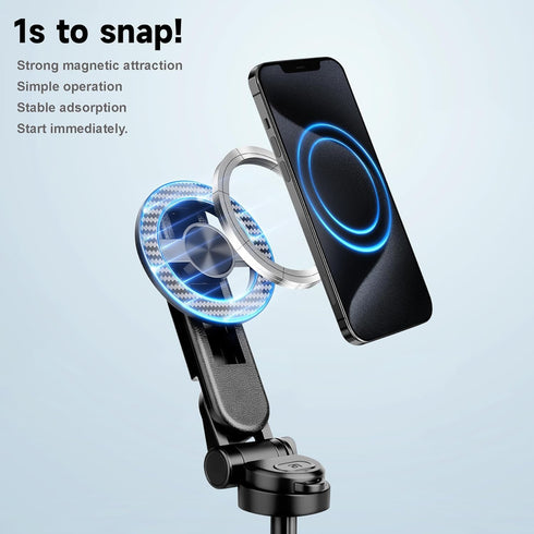 HealAge 4-in-1 360 4.33-16" Foldable Magnetic Tripod for Phone - Multifunctional Selfie Stick for iPhone & Android