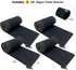 Wrap-It Storage Zipper Cable Sleeve - 24" x 4" (4-Pack) Black - Cable Protector for Desk, Computer, TV Management