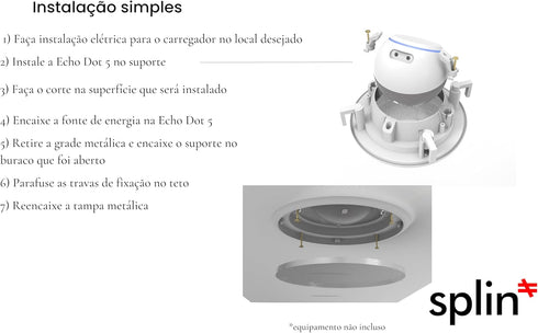Splin Ceiling Embedded Mount Stand for Smart Speaker Alexa Echo Dot 4th & 5th Gen, Amazon, HomePod Mini, Apple— Pro