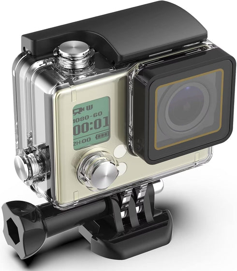 HONGDAK Waterproof Housing Case for GoPro Hero 4/3/3+, 60M Underwater Protective Dive Housing Shell with Accessories