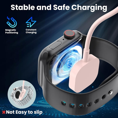 6in1 Multi Charging Cable 10FT, Magnetic Charger for Apple Watch Ultra/SE/9/8/7/6/5/4/3/2/1, iPhone 15/14/13/12