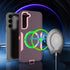 Designed for Samsung Galaxy S23 Plus Case, Double Layer Protection, Magnetic Compatible with MagSafe, Purple Rose