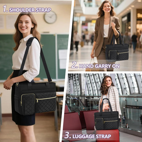 SDYSM 15.6 inch Teacher Tote Bag Laptop Bag Work Bags for Women Nurse Tote Professional Computer Messenger Shoulder