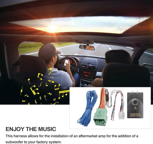 NuIth Add Amp Amplifier Subwoofer Interface Kit for 2014-2021 GM Vehicles, Chevy GMC Camaro