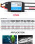 60A 2-6S 5V/6V 8A XT60 3.5mm DH Waterproof Brushless ESC Electronic Speed Controller with BEC and Banana Head Connector