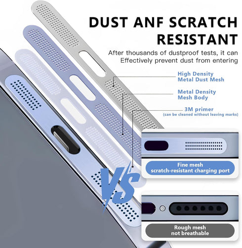 MysticHome 17/16 5 1 for iPhone Pro Accessories, Pcs Cell Phone Speaker Anti-Dust Plugs, Pcs USB C Dust Plug
