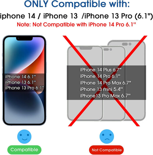 amFiIm 2 pack Tempered Glass Screen Protector + Camera Lens Protector for iPhone 14 6.1", Easy OneTouch Installation, Auto-alignment, Bubble Free Case Friendly, Anti-Scratch