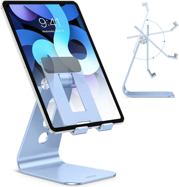 OMOTON Adjustable Tablet Stand for Desk, T2 Tablet Holder with Longer Arms for Greater Stability