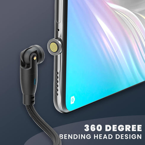 360 PRO 100W USB-C Magnetic Phone Charger (Pack of 2) - 6 in 1 Magnet Charging Cable, Fast Charging & Data, Works with