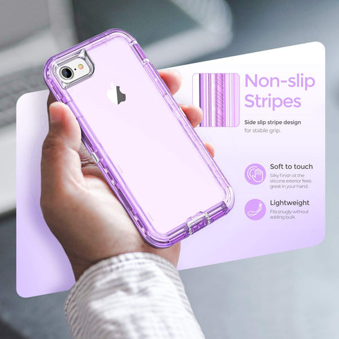 ORIbox Heavy Duty Shockproof Clear Case for iPhone 7 Plus & 8 Plus - Anti-Fall Protection
