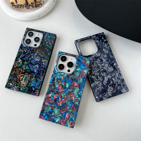 Cocomii Rectangle Case for iPhone 14 Pro Max, Abalone, Compatible with MagSafe, Luxury Slim Glossy Shockproof with