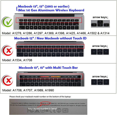 Silicone Skin Keyboard Cover - Spanish Language for Macbook Pro 13 15 17 Inch