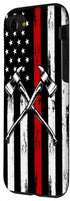 iPhone SE (2020) / 7 / 8 US Flag Firefighter Gifts American Fireman USA Fire Fighter Case