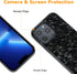molzar Grip Series iPhone 13 Pro Case, Glossy Black/Forged, Real Forged Carbon Fiber, Built-in Metal Plate, Wireless