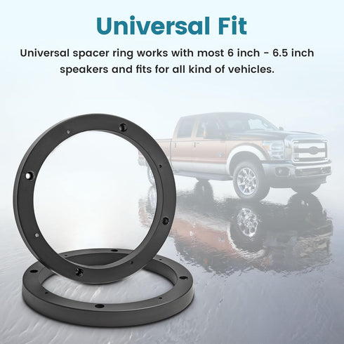 Universal 6.5 inch Car Door Speaker Mounting Ring Spacer Adapter