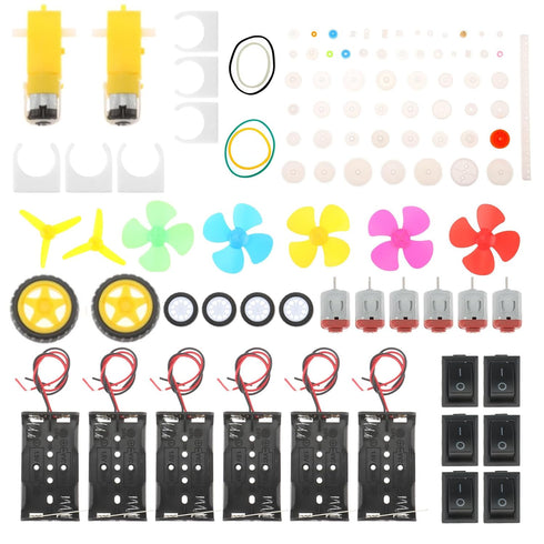 6 Sets DC Motors Kit Mini Electric Hobby Motor 3V-12V 25000RPM with