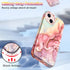 CASEFIV iPhone 13 Case, Rose Gold Marble Pattern, 3-in-1 Heavy Duty Shockproof Full Body Rugged Cover for 6.1" 2021.