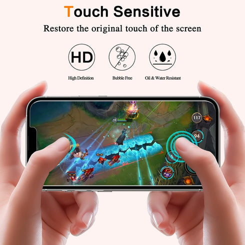 iPhone 13/13 Pro Privacy Screen Protector, Mirrored Tempered Glass Film for iPhone 14, Shatterproof, Touch Sensitive