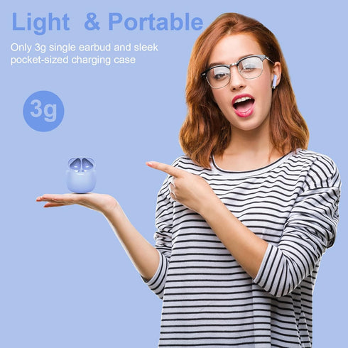 Wireless Earbuds, Bluetooth 5.3 Headphones in Ear with Noise Cancelling Mic, Stereo Bass, IP7 Waterproof Sports