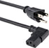 StarTech.com 3ft (1m) Computer Power Cord, NEMA 5-15P To Right Angle C13, 10A