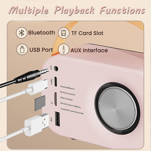 Vintage Portable Wireless Bluetooth Speaker, Retro Bluetooth 5.0, Loud Volume, AUX Input, Old Style for Home Office
