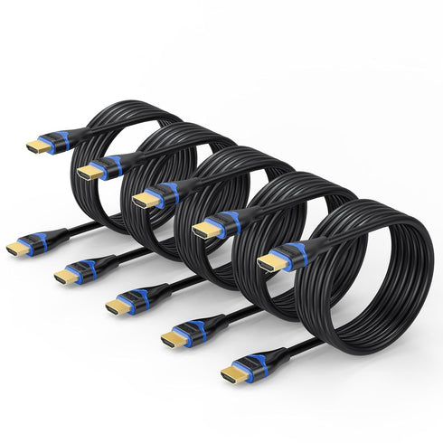 4K HDMI Cable 8FT 5-Pack, HDMI to HDMI Cable 8 Foot High