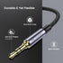 10FT/3Meter 3.5mm MOSWAG Extension Cable Audio Male to Female Stereo Extension Adapter Nylon Braided Cord Compatible