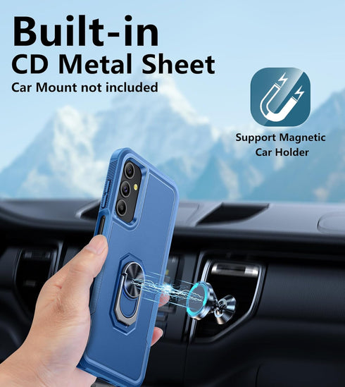 FNTCASE Samsung Galaxy A15-5G Case: Rugged Dual Layer Shockproof Cover with Magnetic Kickstand & Military Grade